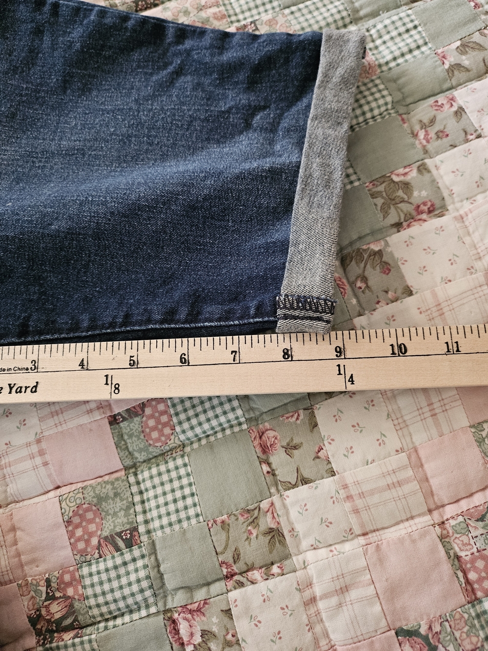 Isabel Maternity Bermuda Shorts- Crossover Panel Dark Wash - Size 6 - Picture 5 of 9